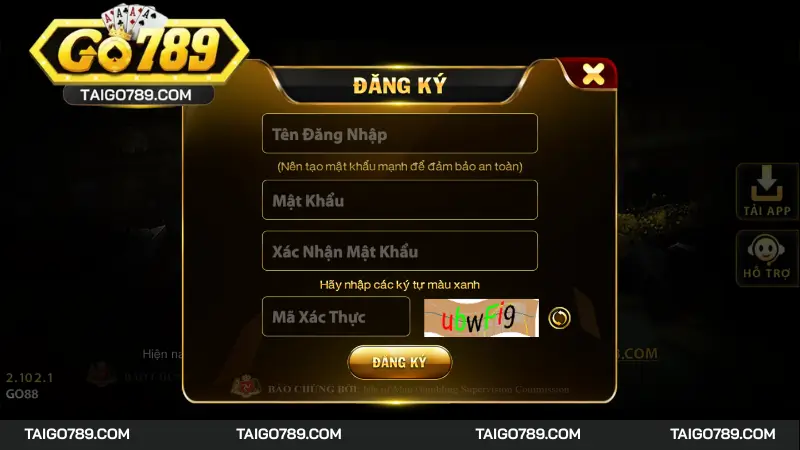 Chi tiết từng bước đăng ký Go789
